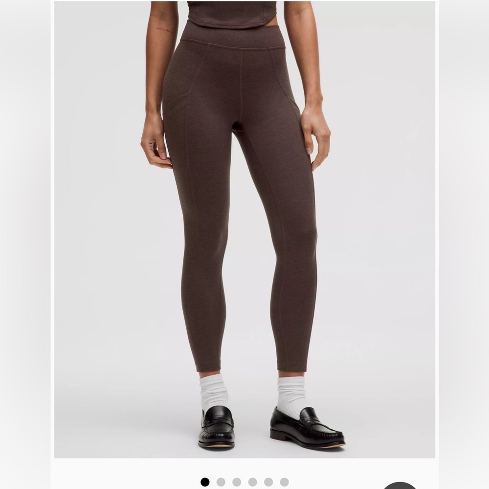 Lululemon soft suedey high rise leggings 25”